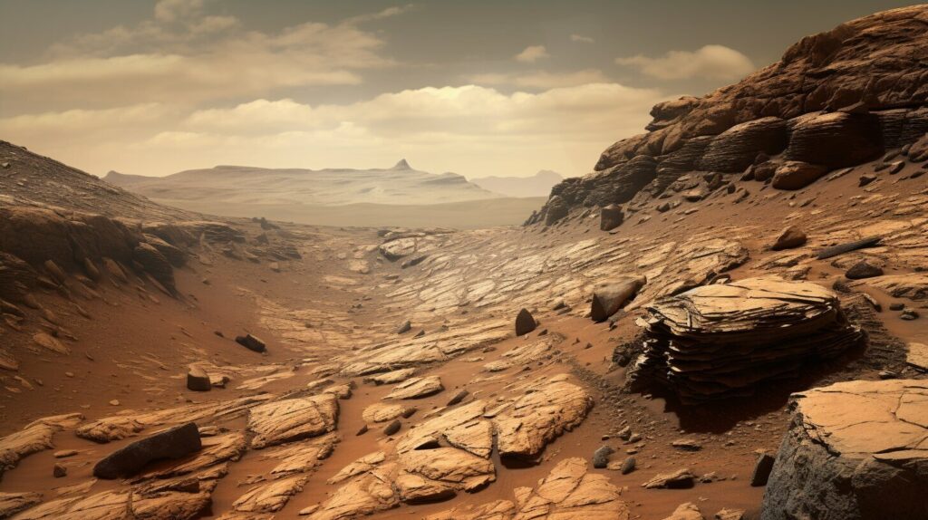 Curiosity rover facing challenging terrain during Mount Sharp climb